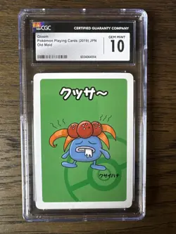 2019 CGC GEM MINT 10 Gloom Japanese Pokemon Old Maid Playing Card - Image 1