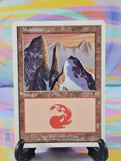 Magic the Gathering MTG Seventh Edition 2001 Card | Mountain 337/350 - Image 1
