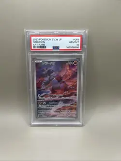 Pokemon TCG Groudon 069 AR Japanese Raging Surf (Paradox Rift) PSA 10 - Image 1