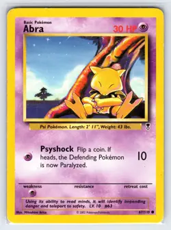 Abra 67/110 2002 Legendary Collection Pokemon Card Vintage WOTC - Lp - Image 1
