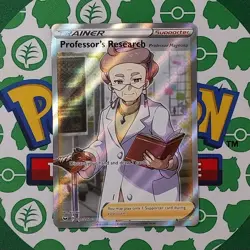 Professor's Research (Full Art) 201/202 Sword & Shield Holo NM Pokemon Card - Image 1