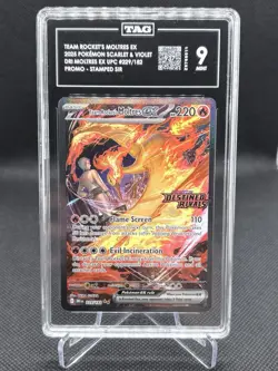 2025 POKEMON DRI EN-DESTINED RIVALS #229 TEAM ROCKET'S MOLTRES EX TAG 9 - Image 1