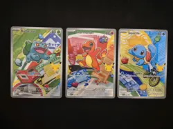 Pokemon First Partner Illustration Collection Series 1 Gen 1 Kanto Starters 30th - Image 1