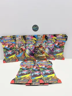 NEW Pokemon TCG Mega Evolution Booster Packs Lot Of 9 Factory Sealed - Image 1