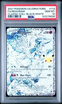 PSA 10 RESHIRAM 113 CELEBRATIONS CLASSIC COLLECTION POKEMON GEM MINT - Image 1