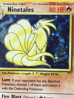 Pokemon TCG Ninetales Base Set Holo Unlimited Rare Card 12/102 - Image 2