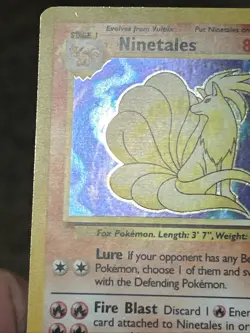 Pokemon TCG Ninetales Base Set Holo Unlimited Rare Card 12/102 - Image 3