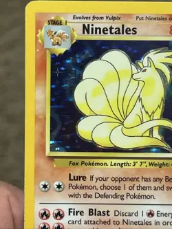 Pokemon TCG Ninetales Base Set Holo Unlimited Rare Card 12/102 - Image 4