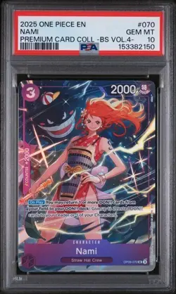 2025 ONE PIECE PREMIUM CARD COLLECTION BEST SELECTION VOL.4 #070 NAMI PSA 10 - Image 1