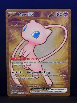 Pokemon TCG Mew EX Metal Gold NM 205/165 Scarlet & Violet 151 Promo Card A - Image 1