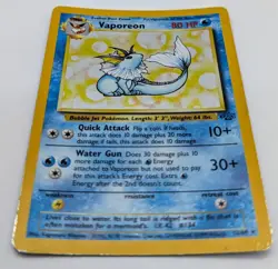 Vaporeon 12/64 Pokemon Jungle Unlimited Holo Rare Card WotC We Combine Shipping - Image 3