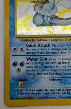 Vaporeon 12/64 Pokemon Jungle Unlimited Holo Rare Card WotC We Combine Shipping - Image 5