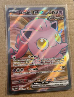 Pokemon Scream Tail Ex Twilight Masquerade #197/167 Full-Art Basic Psychic Card - Image 1