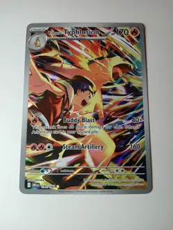Pokemon TCG Ethan's Typhlosion Destined Rivals Illustration Rare Card 190/182 - Image 1