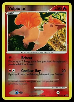 Pokemon Card - Vulpix Platinum 102/127 Reverse Holo Common - Image 1
