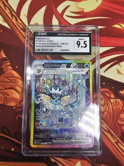 2025 Pokemon SV Prismatic Evolutions PRE EN Vaporeon ex #149/131 CGC 9.5 - Image 1
