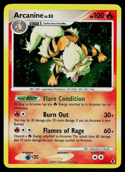 Pokemon Card - Arcanine Rising Rivals 1/111 Holo Rare - Image 1