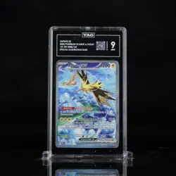 Pokemon 151 Zapdos EX 202/165 SIR Holo TAG 9 Mint - Image 1