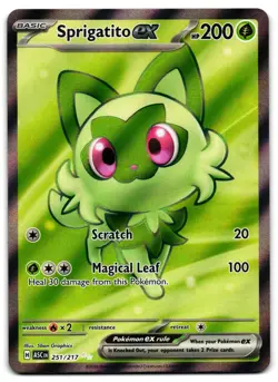 Sprigatito ex 251/217 - 🌊 Ascended Heroes Ultra Rare Pokemon TCG 🖤 - M/LP - Image 1