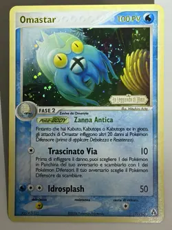2006 Pokemon Omastar Reverse Holo 23/92 EX Legend Maker Italian Rare Nm Swirl - Image 1