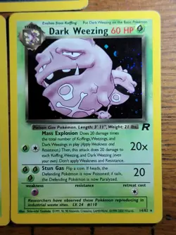 Pokemon LOT Holo Dark Arbok 2/82, Weezing 14/82 SWIRL, Rocket's Sneak 16/ 16/82 - Image 4