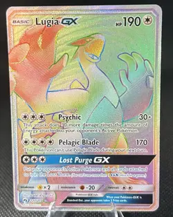 Pokemon TCG Lugia GX 227/214 Lost Thunder Secret Rare Full Art Near Mint - Image 1