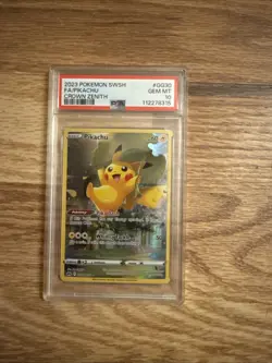 Pokemon Pikachu TCG Crown Zenith Holo Card PSA 10 - Image 1