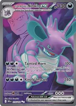 Team Rocket's Nidoking ex - 216/182 - SV10: Destined Rivals Full Art NM - Image 1