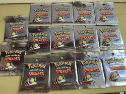 Lot of 14 Sealed New Pokemon Gotta Catch 'em All! Series 1 Stickers (1999) - Image 1