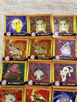 1999 Pokemon ArtBox Sticker Series 1 Lot of 131 - Image 2