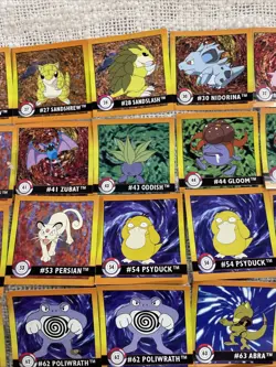 1999 Pokemon ArtBox Sticker Series 1 Lot of 131 - Image 3