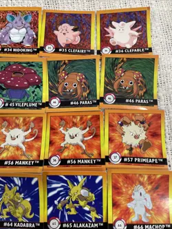 1999 Pokemon ArtBox Sticker Series 1 Lot of 131 - Image 5