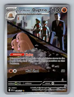 Team Rocket's Dugtrio 239/217 Illustration Rare Ascended Heroes Pokemon Holo NM - Image 1