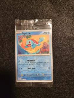Squirtle Pokemon Center Stamped Reverse Holo Promo 007/165 151 Sealed Mint - Image 3