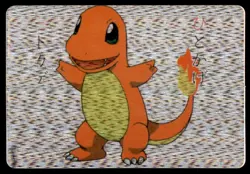 1999 Pokemon Vending Machine Sticker Charmander / Rhydon Fan Art Japanese Prism - Image 1