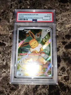2025 POKEMON SVP EN-SV BLACK STAR PROMO #173 EEVEE PSA 10 - Image 1