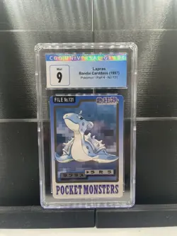 Lapras No.131 Pocket Monsters Carddass Bandai 1997 Pokemon Japanese CGC-MINT 9 - Image 1