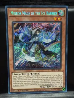 Yugioh Mirror Mage of The Ice Barrier BLTR-EN007 Secret Rare 1st Ed NM - Image 1