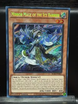 Yugioh Mirror Mage of The Ice Barrier BLTR-EN007 Secret Rare 1st Ed NM - Image 3