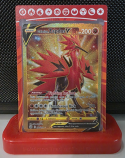 Pokemon Card - Galarian Zapdos V Brilliant Stars 182/172 Secret Rare - Image 1