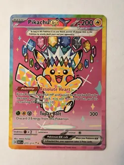 Pikachu EX SIR 277/217 Ascended Heroes Set TCG Pokemon Rare NM Holo Chase Card - Image 1