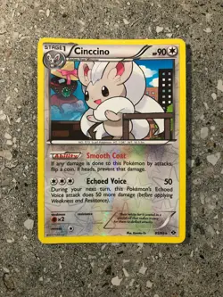 Pokemon TCG Cards Cinccino 85/99 Next Destinies Reverse Holo Rare - Image 1