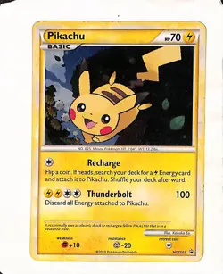 Pikachu HGSS03 Holo Rare Pokemon Card Heart Gold Soul Silver Promo - Image 1