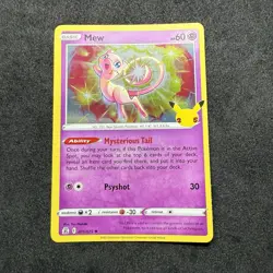Mew 011/025 Celebrations Holo Pokemon Anniversary Card TCG Holo Rare - Image 3