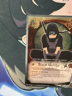 N 259 Itachi Uchiha Gold Foil Rare Naruto CCG Card 1st Edition CLEAN LP+ - Image 2