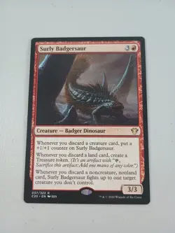MTG Surly Badgersaur Commander 2020 Magic The Gathering NM - Image 1