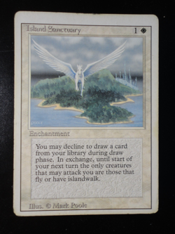 Island Sanctuary Revised Edition MP Moderately Played MTG Magic the Gathering - Image 1
