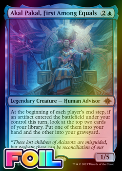 x1 Akal Pakal, First Among Equals LCI MTG 44 FOIL RARE M/NM 1x - Image 1