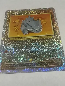 Pokemon Rhyhorn 90/110 Legendary Collection Reverse Holo - Small Crease ++ - Image 1