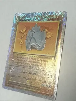 Pokemon Rhyhorn 90/110 Legendary Collection Reverse Holo - Small Crease ++ - Image 2